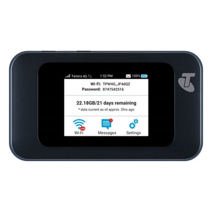 Telstra Pre- Paid 4GX MF985T Hotspot - Black, 20GB Data,  Connect up to 20 Wi-Fi enabled devices, Battery life up to 10 hours. freeshipping - Goodmayes Online