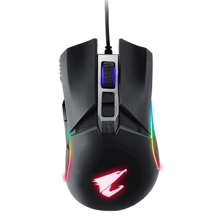 Gigabyte AORUS M5 Optical Gaming Mouse USB Wired 16000dpi 125fps 118g 3D Scroll 50 million clicks Matte Black RGB Fusion On-the-fly DPI Adjustment Gigabyte