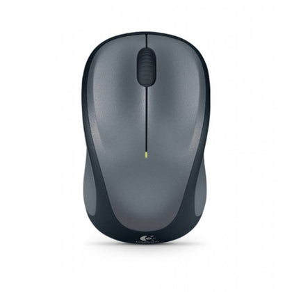 Logitech M235 Wireless Mouse Grey Contoured design Glossy Comfort Grip Advanced Optical Tracking 1-year battery life Logitech