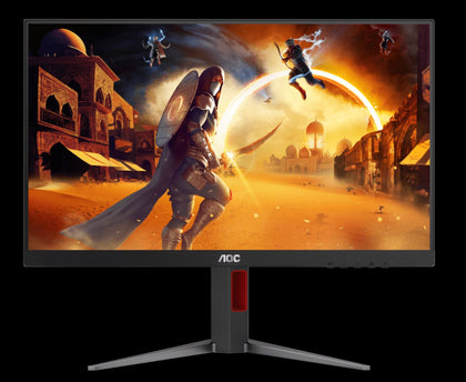 AOC 23.8' Gaming Monitor – FHD 180Hz IPS, 0.5ms MPRT, 126% sRGB, DP 1.4, HDMI 2.0, Delta E<2, tilt/swivel/height/pivot adjustable, VESA mountable (LS)