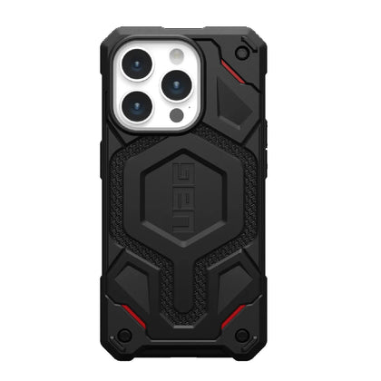 UAG Monarch Pro MagSafe Apple iPhone 15 Pro (6.1') Case - Kevlar Black (114221113940), 25ft. Drop Protection(7.6M),5 Layers of Protection,10 Yr. WTY.