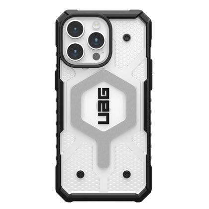 UAG Pathfinder MagSafe Apple iPhone 15 Pro Max (6.7') Case - Ice (114301114343), 18ft. Drop Protection (5.4M), Tactical Grip, Raised Screen Surround