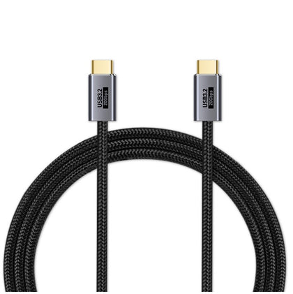 USP BoostUp Cafule Braided USB-C to USB-C (3.2 Gen2) Charge & Video (8K@60Hz) Cable (1M) Black - 5A/100W, Support 20Gbps, Suitable for USB-C Devices