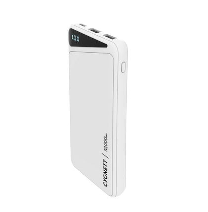 Cygnett ChargeUp Boost 2nd Gen 10K mAh Power Bank - White (CY3480PBCHE), 1 x USB-C (15W), 2 x USB-A (12W), Type-C Cable (15cm) Included , Fast Chargin Cygnett