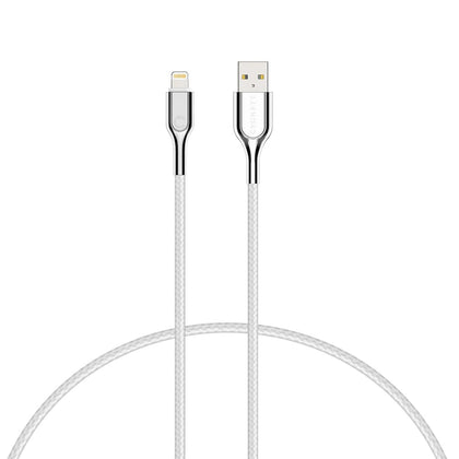 Cygnett Armoured Lightning to USB-A Cable (2M) - White (CY2686PCCAL), Fast charge your iPhone (12W), MFi certified, Certified for 20,000 bend cycles Cygnett