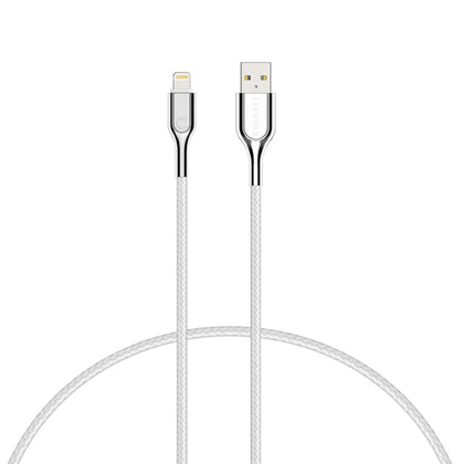 Cygnett Armoured Lightning to USB-A Cable (3M) - White (CY2687PCCAL), Fast charge your iPhone (12W), MFi certified, Certified for 20,000 bend cycles Cygnett