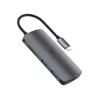 Cygnett Unite PocketMate USB-C Hub - (CY3317HUBC2) 1xSD 1xMicro SD 1x4K HDMI 2xUSB-A 3.0 100W USB-C Power Delivery High-speed data transfer Cygnett