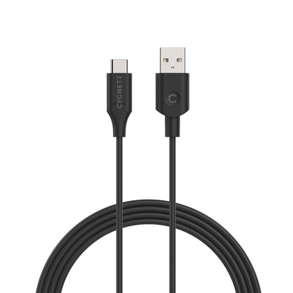 Cygnett Essentials USB-C to USB-A Cable (2.0) (1M) - Black (CY2728PCUSA), Supports 3A/60W Fast Charging, Fast Data & File Transfer Speeds 480Mbps Cygnett