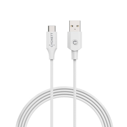 Cygnett Essentials USB-C to USB-A Cable (2.0) (1M) - White (CY2729PCUSA), Supports 3A/60W Fast Charging, Fast Data & File Transfer Speeds 480Mbps Cygnett