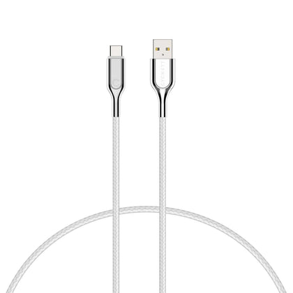 Cygnett Armoured USB-C to USB-A (USB 2.0) Cable (1M) - White (CY2697PCUSA), Support 3A/60W Fast Charging, 480 Mbps Transfer Speeds, Scratch Resistance Cygnett