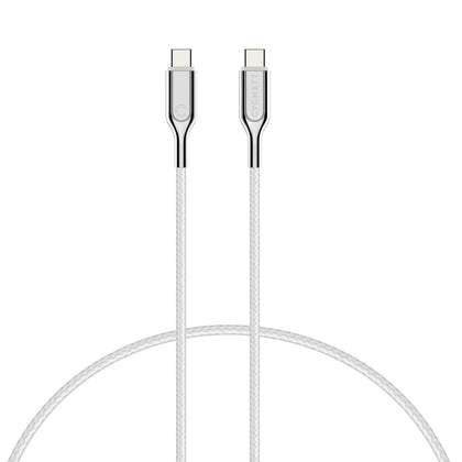 Cygnett Armoured USB-C to USB-C (USB 2.0) Cable (1M) - White (CY2693PCTYC), Support 5A/100W Fast Charging, 480Mbps Transfer Speed, Scratch Resistance Cygnett
