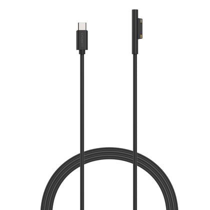Cygnett Essentials USB-C to Microsoft Surface Laptop Cable (2M) - Black (CY3314USCMS), 45W Fast Charging, Magnetic Connection, Quick & Safe,2 Yr. WTY.