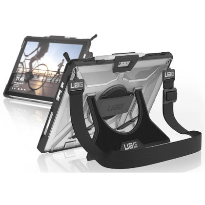 UAG Plasma Surface Pro (7+/7/6/5/4) with Hands & Shoulder Strap Case - Ice(SFPROHSS-L-IC),DROP+ Military Standard, Armor Shell,360-degree rotational