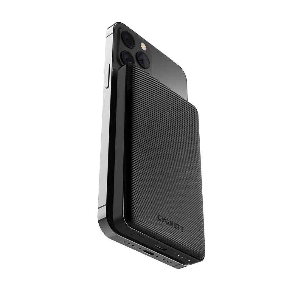 Cygnett Mag5000 Magnetic Wireless Power Bank - Black (CY3743PBCHE), 7.5W Wireless Charging, Compatible With Magsafe Technology freeshipping - Goodmayes Online
