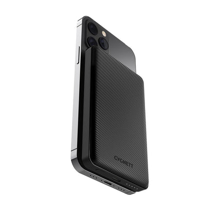 Cygnett Mag5000 Magnetic Wireless Power Bank - Black (CY3743PBCHE), 7.5W Wireless Charging, Compatible With Magsafe Technology freeshipping - Goodmayes Online