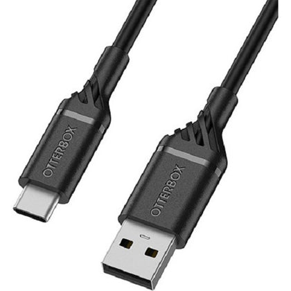 OtterBox USB-C to USB-A Cable (1M) - Black (78-52537), USB 2.0, 3 AMPS (60W),Bend/Flex-Tested 3K Times, Durable & Flexible, 480 Mbps Transfer Rate Otterbox
