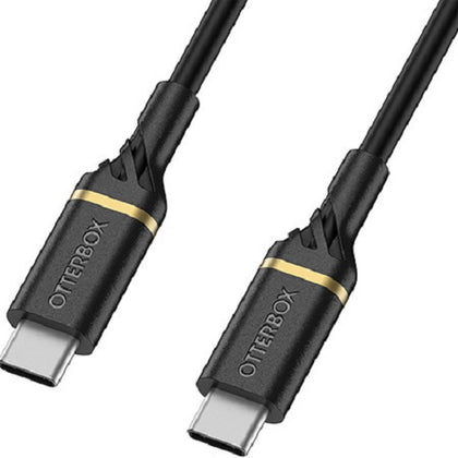OtterBox USB-C to USB-C Fast Charge Cable (1M) - Black (78-52541), USB 2.0, 3 AMPS (60W) USB PD, Bend/Flex-Tested 3K Times, Durable & Flexible Otterbox