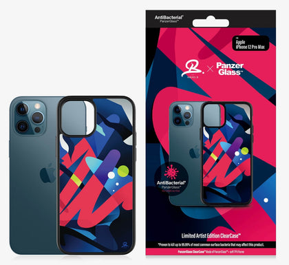 PanzerGlass Apple iPhone 12 Pro Max Mikael B. Limited Artist Edition ClearCase - (0301), AntiBacterial, Scratch Resistant, Soft TPU Frame Panzer Glass