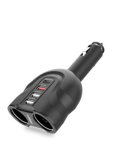 mbeat® Gorilla Power Four Port USB-C PD & QC3.0 Car Charger with Cigar Lighter Splitter MBEAT