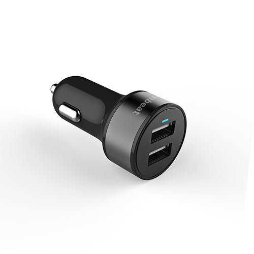 mbeat® Power Dot Pro Dual port 3.4A Rapid Car Charger - 17W/Metallic Design/Fast Charging Mobile Apple iPhone iPad Samsung Galaxy Hauwei HTC Google MBEAT