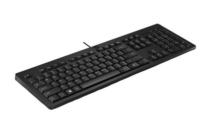 HP 125 Wired Keyboard - Compatible with Windows 10, Desktop PC, Laptop, Notebook USB Plug and Play Connectivity, Easy Cleaning 1YR WTY (266C9AA)(LS) HP