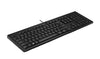 HP 125 Wired Keyboard - Compatible with Windows 10, Desktop PC, Laptop, Notebook USB Plug and Play Connectivity, Easy Cleaning 1YR WTY (266C9AA)(LS) HP