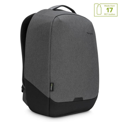 Targus 15.6' Cypress EcoSmart Security Backpack for Laptop NotebookTablet - 13' 13.3' 14' 15.6', Made with 17 Recycled Pastic Water Bottles - Grey 21L Targus
