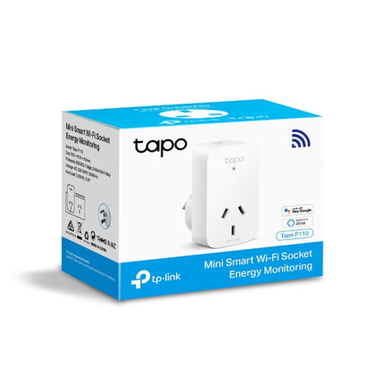 TP-Link Tapo P110 Mini Smart Wi-Fi Socket, Energy Monitoring, Tapo App, Remote Control, Schedule & Timer, Voice Control, Away Mode, Easy Setup TP-LINK