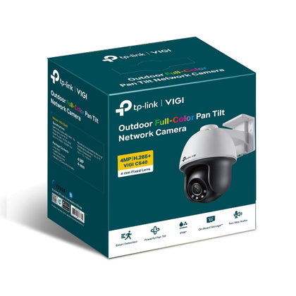 TP-Link VIGI 4MP C540(4mm) Outdoor Full-Colour Pan Tilt Network Camera, 4mm Lens, Smart Detectio,2YWT