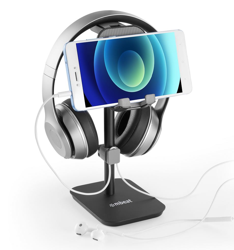 mbeat®  Stage S3 2-in-1 Headphone and Tiltable Phone Holder Stand MBEAT