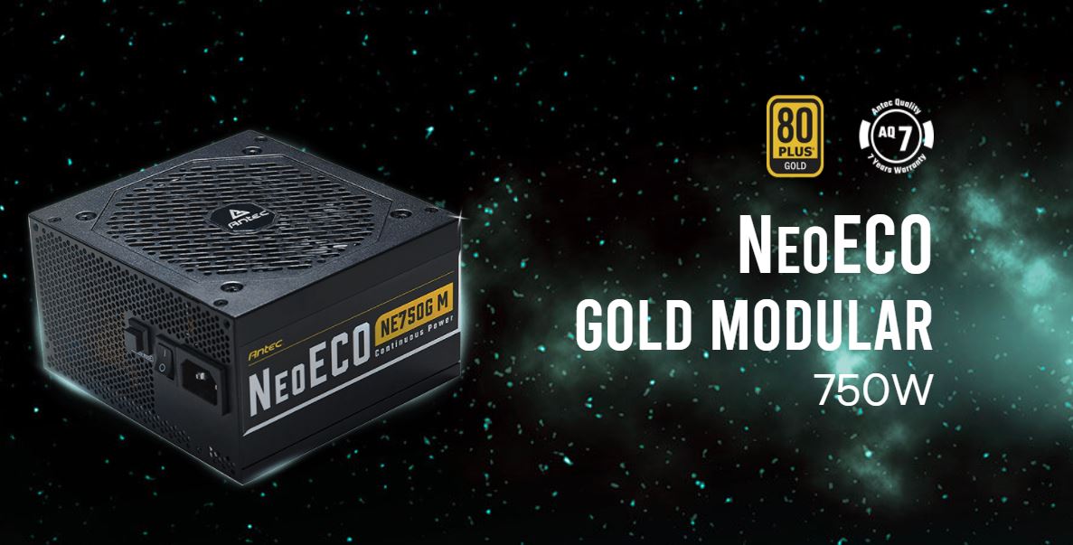 Antec NE 750w 80+ Gold, Fully-Modular, LLC DC, 1x EPS 8PIN, 120mm Silent Fan, Japanese Caps, ATX Power Supply, PSU, 7 Years Warranty (LS) NE850 Antec