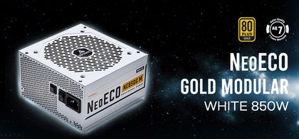 Antec NE 850w 80+ Gold, Fully-Modular, LLC DC, White 1x EPS 8PIN, 120mm Silent Fan, Japanese Caps, ATX Power Supply, PSU, 7 Years Warranty Antec