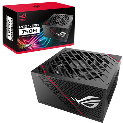 ASUS ROG-STRIX-750G 750W 80 PLUS Gold Fully Modular PSU, ROG Heatsinks, Axial-tech Fan Design, Dual Ball Fan Bearings, 0dB Technology ASUS