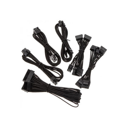 For Corsair SFX PSU - Professional Individually sleeved DC Cable Pro Kit, SF Series, Type 4 (Generation 3), BLACK - CP-8920202 Corsair