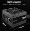 Corsair CX Series™ CX550 – 550 Watt 80 PLUS Bronze ATX Power Supply (AU), Compact 125mm, Up to 88% Efficiency