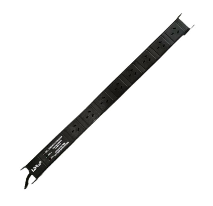 LDR 8-Port 10A Power Distribution Unit AU Approved - 8x 3-Pin AU/NZ Outlets/Slots - 1U Vertical Mount LDR