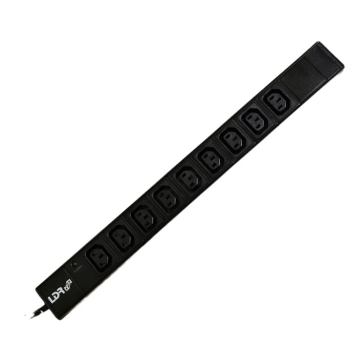 LDR 9-Port 10A Power Distribution Unit AU Approved- 9x IEC C14 Outlets/Slots - 1U Vertical Mount LDR