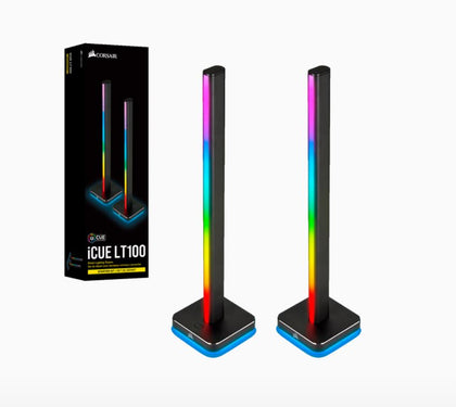 Corsair iCUE LT100 Smart Lighting Towers Starter Kit, ICUE Software, Long Last LED. Pre-set Effects.Enhanced entertainment and visual experience Corsair