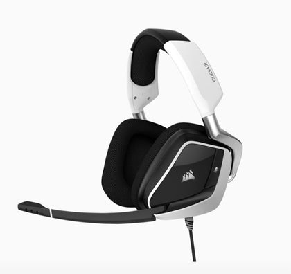 Corsair VOID Elite White USB Wired Premium Gaming Headset with 7.1 Audio, Headphone, Frequency Response 20Hz - 30 kHz. Headset (LS) > HS65 & HS80 Corsair