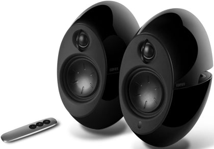 Edifier E25HD LUNA HD Bluetooth Speakers Black - BT 4.0/3.5mm AUX/Optical DSP/ 74W Speakers/ Curved design/Dual 2x3 Passive Bass/Wireless Remote (LS) freeshipping - Goodmayes Online