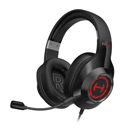 Edifier G2II  7.1 Surround Sound USB Gaming Headset with Microphone, RGB Lighting, 360 Degree Surround Sound Effects, 50mm NdFeB- Black EDIFIER