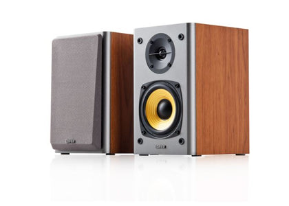 Edifier R1000T4 Ultra-Stylish Active Bookself Speaker - Home Entertainment Theatre - 4' Bass Driver Speakers BROWN (LS) EDIFIER