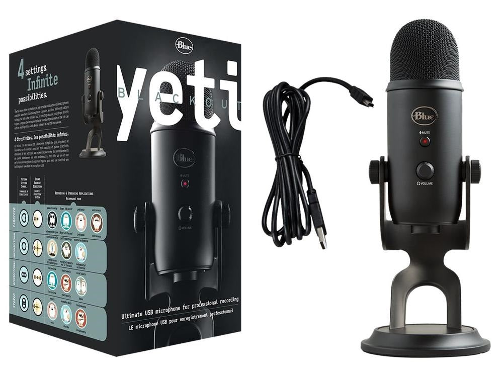 (LS)Logitech YETI Premium Multi-Pattern USB Microphone with Blue VO!CE 2-Year Limited Hardware Warranty