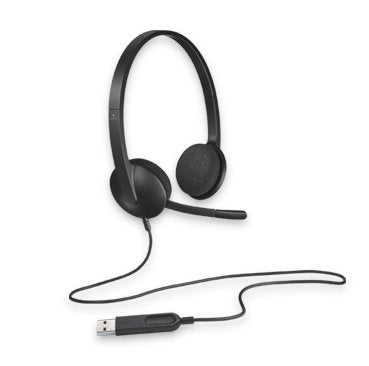 Logitech H340 Plug-and-Play USB Headset with Noise Cancelling Microphone Comfort Design for Windows Mac Chrome 2yr wty Headphones Logitech