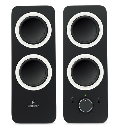 Logitech Z200 2.0 Speakers 10W RMS/3.5mm Jack/2YR Wty Rich stereo sound Adjustable bass - Ideal for Notebook Laptop Desktop PC (LS) Logitech