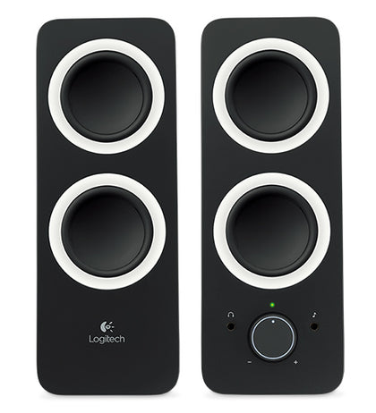 Logitech Z200 2.0 Speakers 10W RMS/3.5mm Jack/2YR Wty Rich stereo sound Adjustable bass - Ideal for Notebook Laptop Desktop PC (LS) Logitech