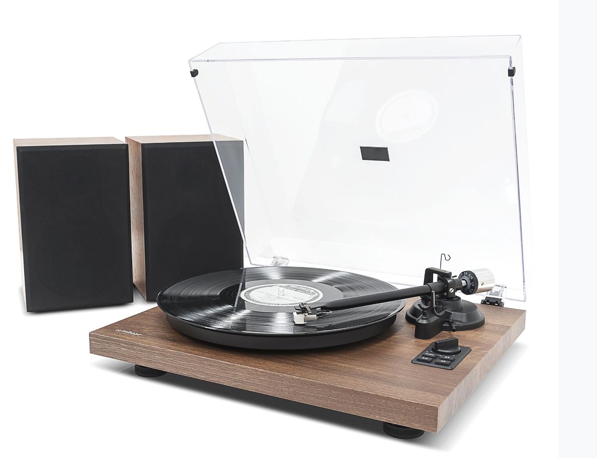 mbeat®HIFI Turntable with Speakers - Vinyl Turntable Record Player with 36W Bookshelf Speakers, 33/45 RPM, Bluetooth Streaming via Smart Devices MBEAT