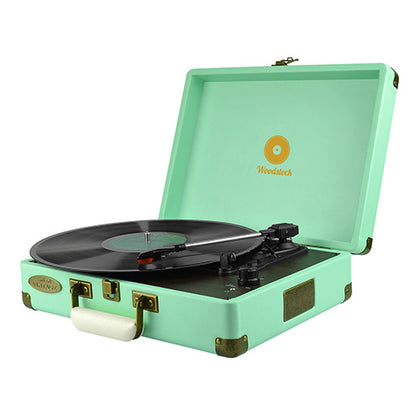 mbeat® Woodstock Retro Turntable Player TIIFFANY BLUE (L) MBEAT