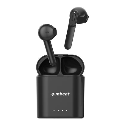 mbeat® E1 True Wireless Earbuds/Earphones - Up to 4hr Play time, 14hr Charge Case, Easy Pair MBEAT