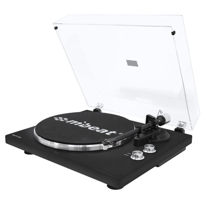 mbeat®  PT-18M Bluetooth Turntable Player (MMC, USB, Anti-skating, Preamplifier)--matt black MBEAT